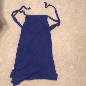 Navy Halter Tie Swing Dress